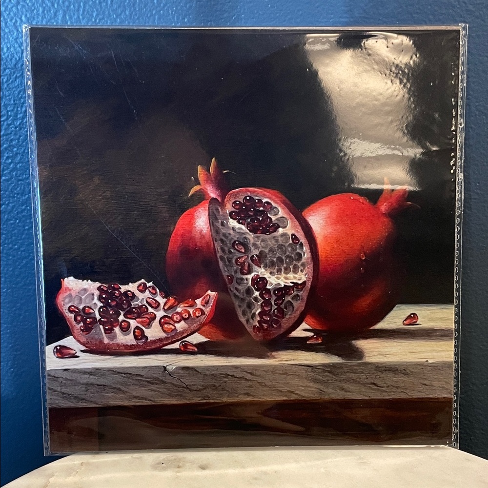 8x8 inch Vibrant Pomegranate Art Print